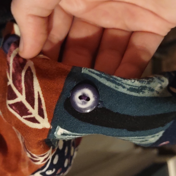 Vintage Caliché Blouse Abstract Leaf - Picture 10 of 12